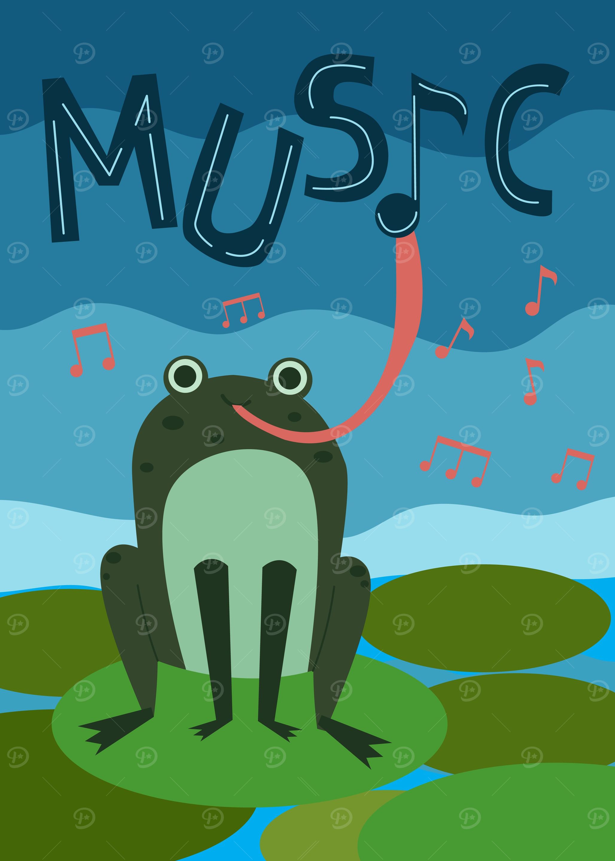 Musical Notes of A Frog