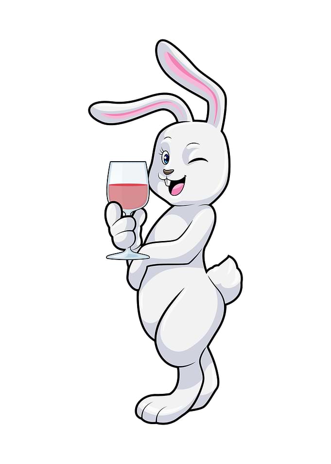 Rabbit Glass of Wine