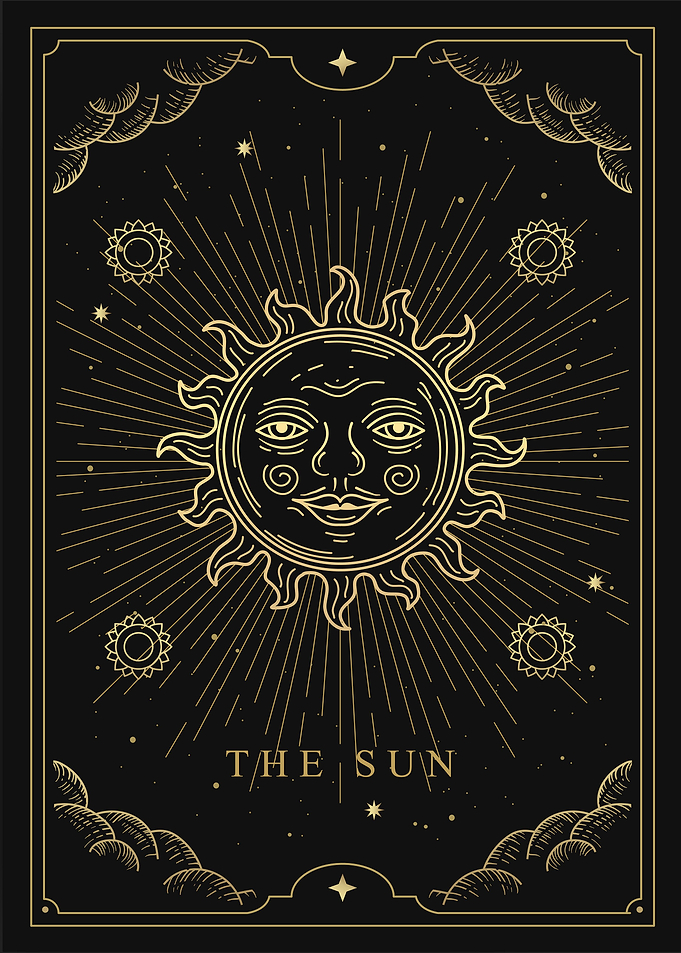 The sun tarot card
