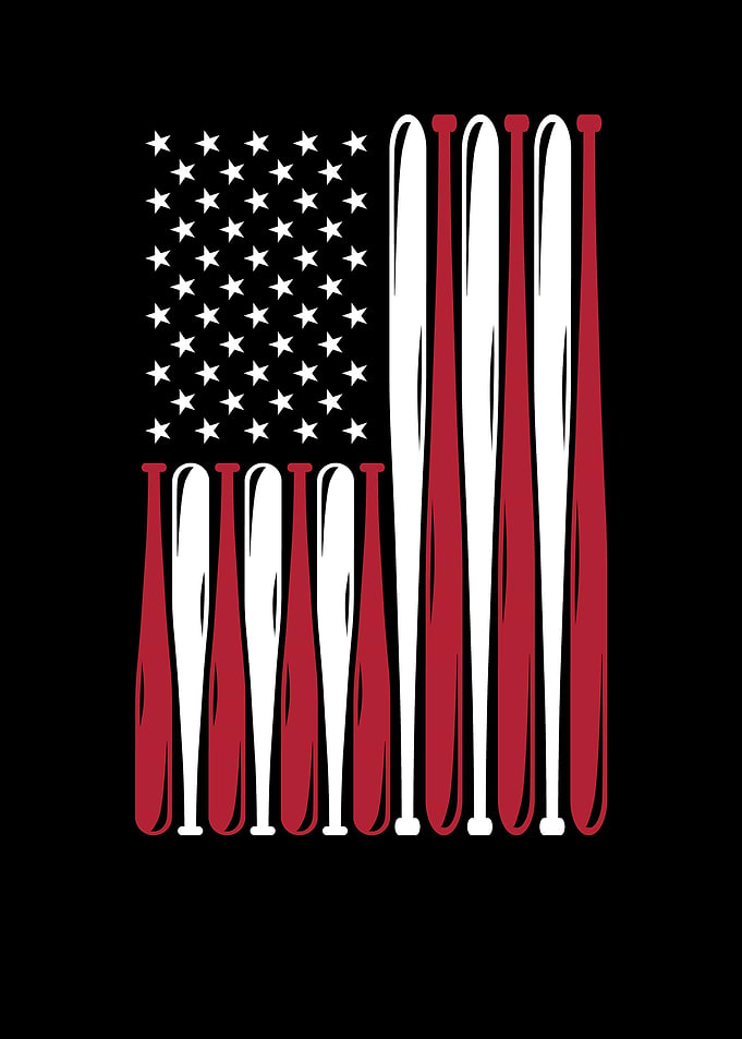 Baseball American Flag USA