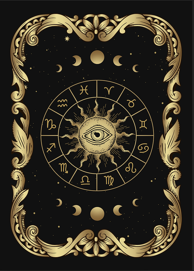 zodiac card wheel tarot