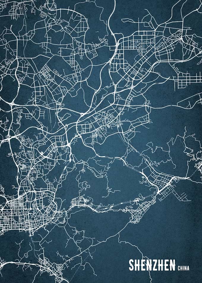 SHENZHEN CITY MAP CHINA