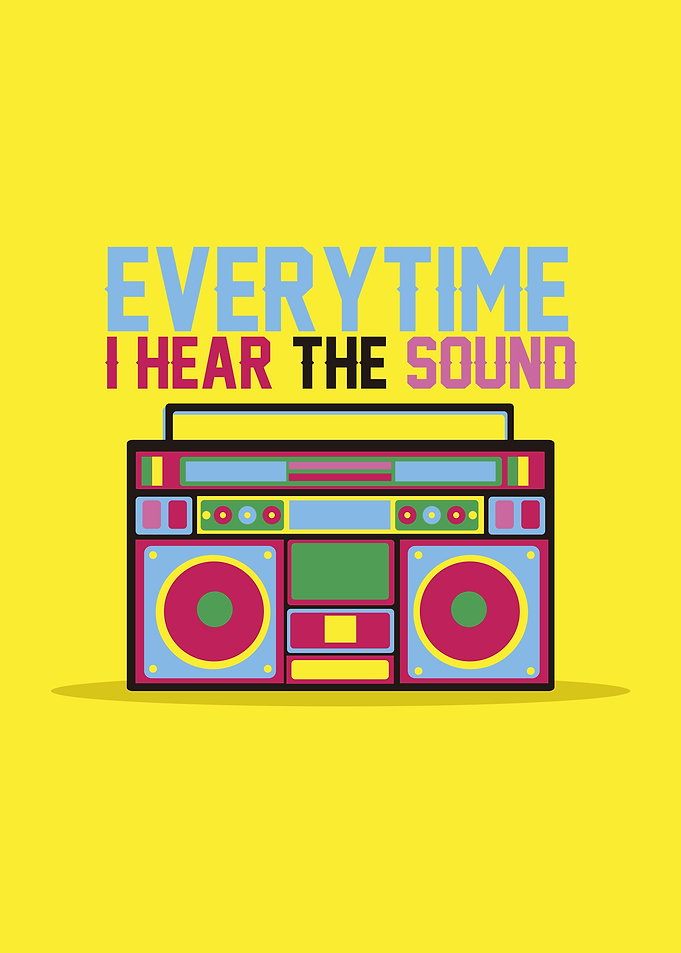 Vintage Boombox Music Love