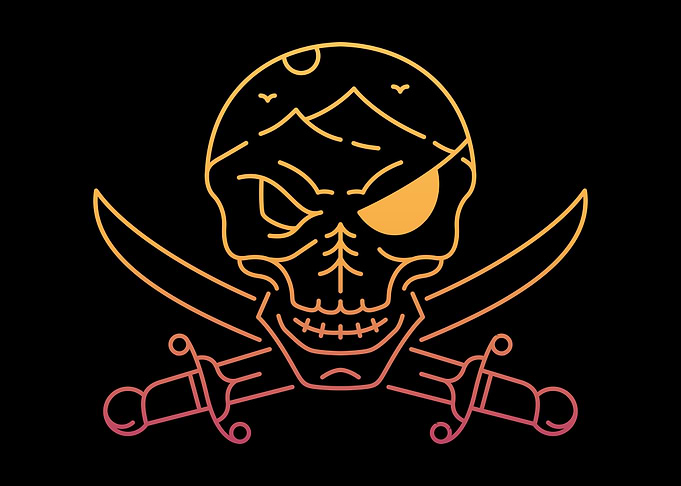 Pirate Skull in Nature