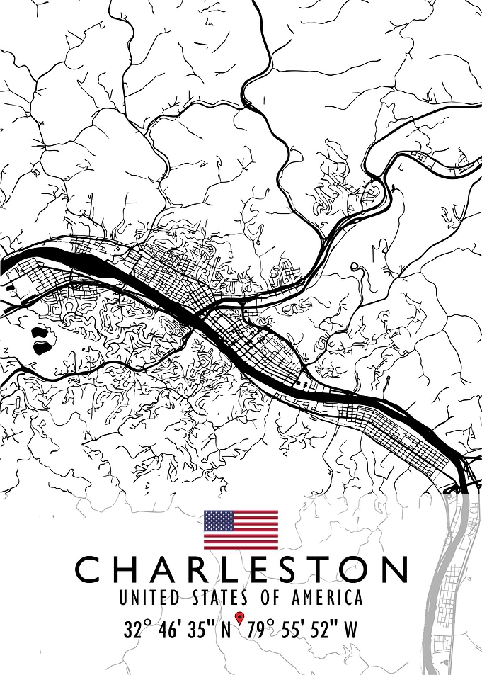 CHARLESTON MAP USA