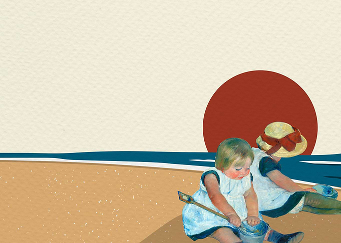 Vintage children playing