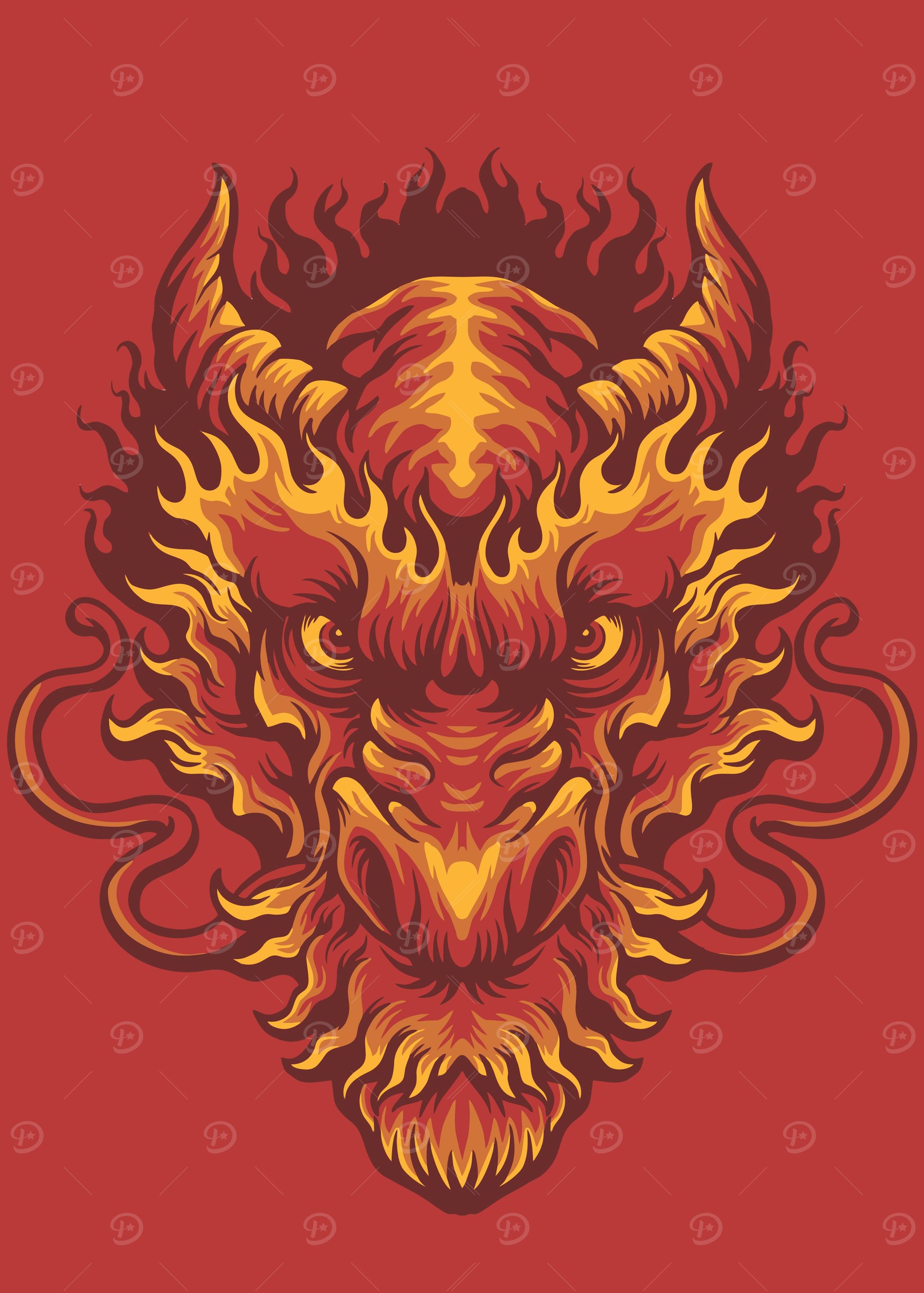 Dragon Face Art