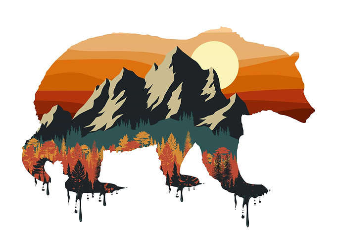 A Wild Bear Sunset