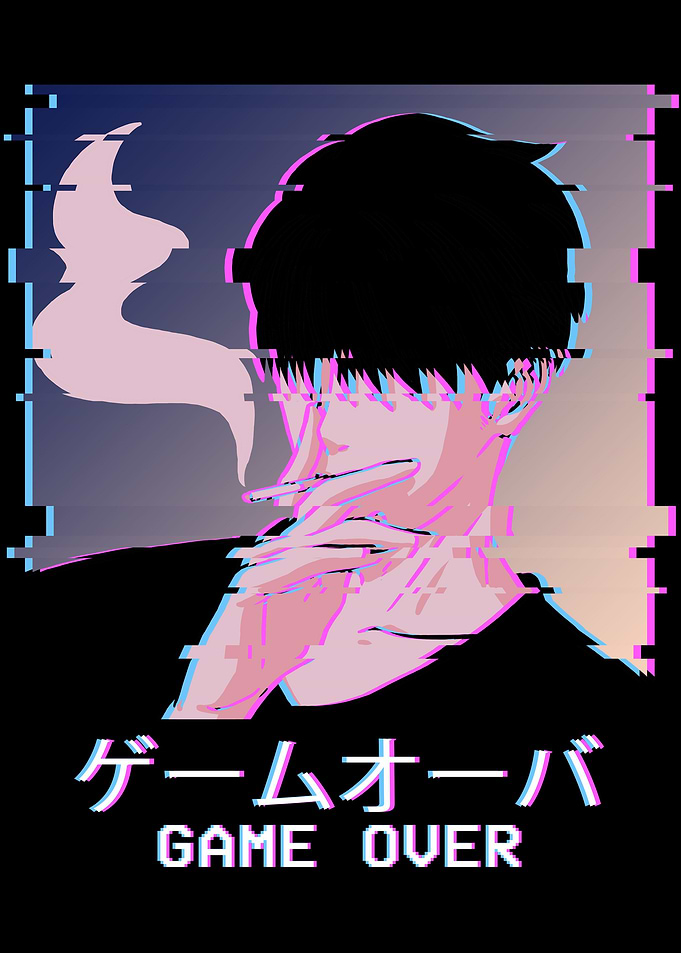 Smoking Anime Boy Glitch
