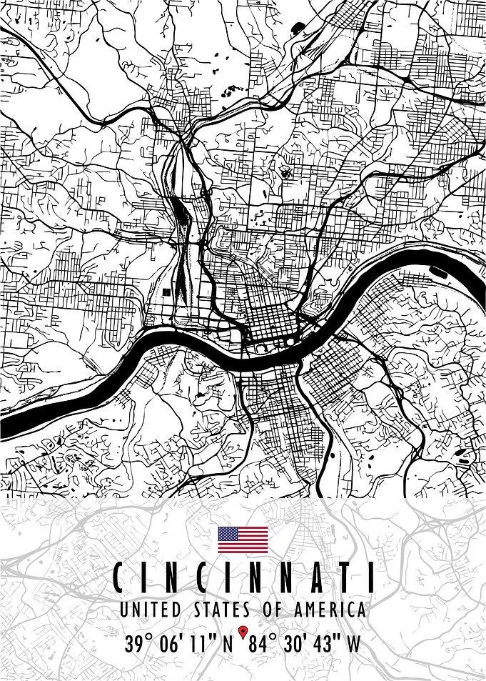 CINCINNATI MAP USA