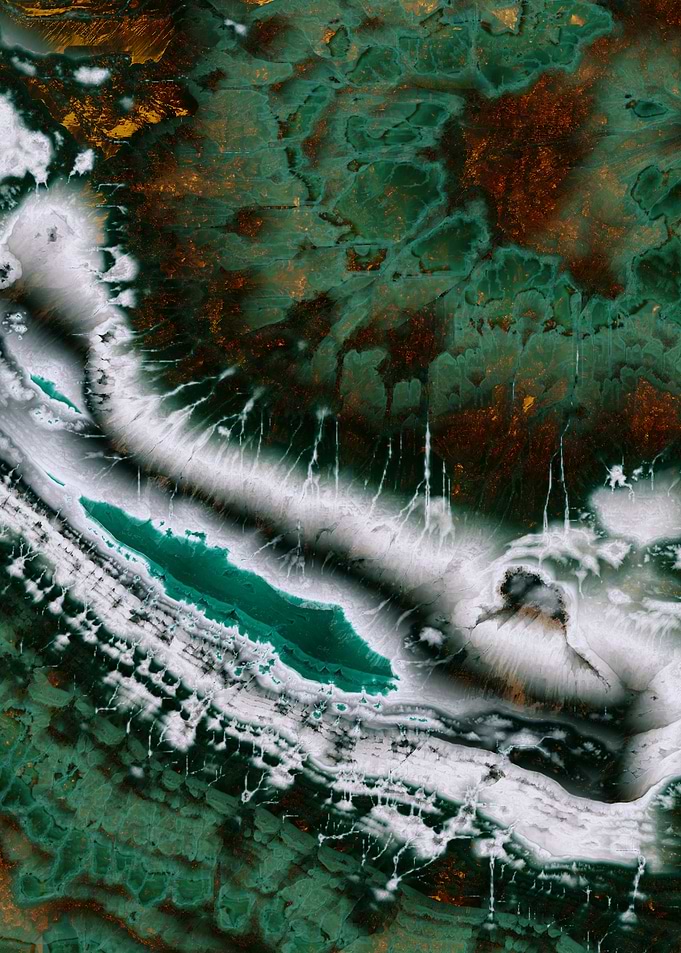 Emerald Agate Abstract