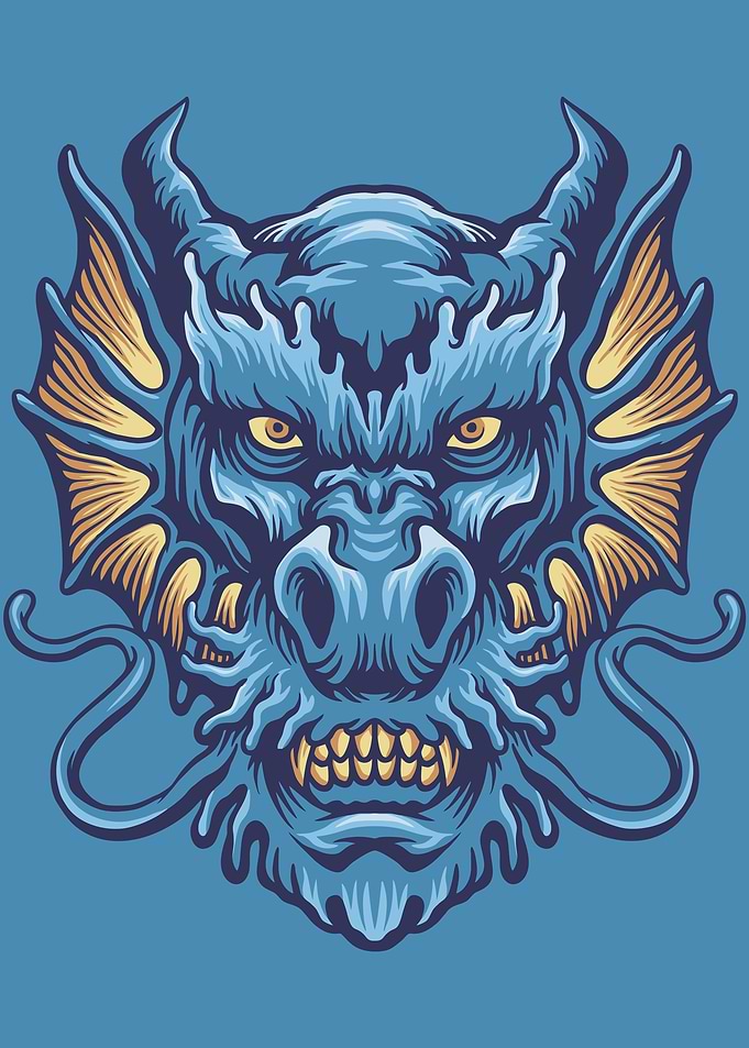 Dragon Face Art