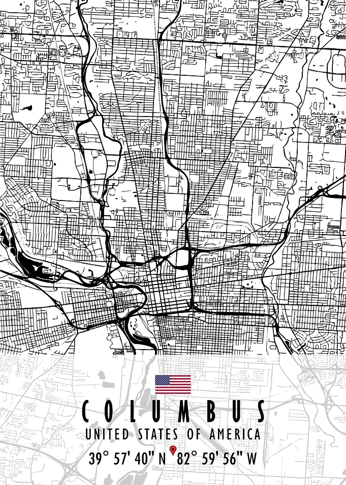 COLUMBUS MAP USA