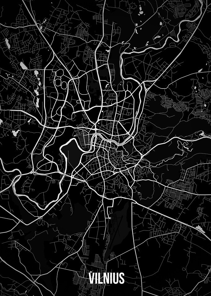 Vilnius dark map