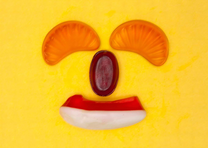 Fruit face clownish orange