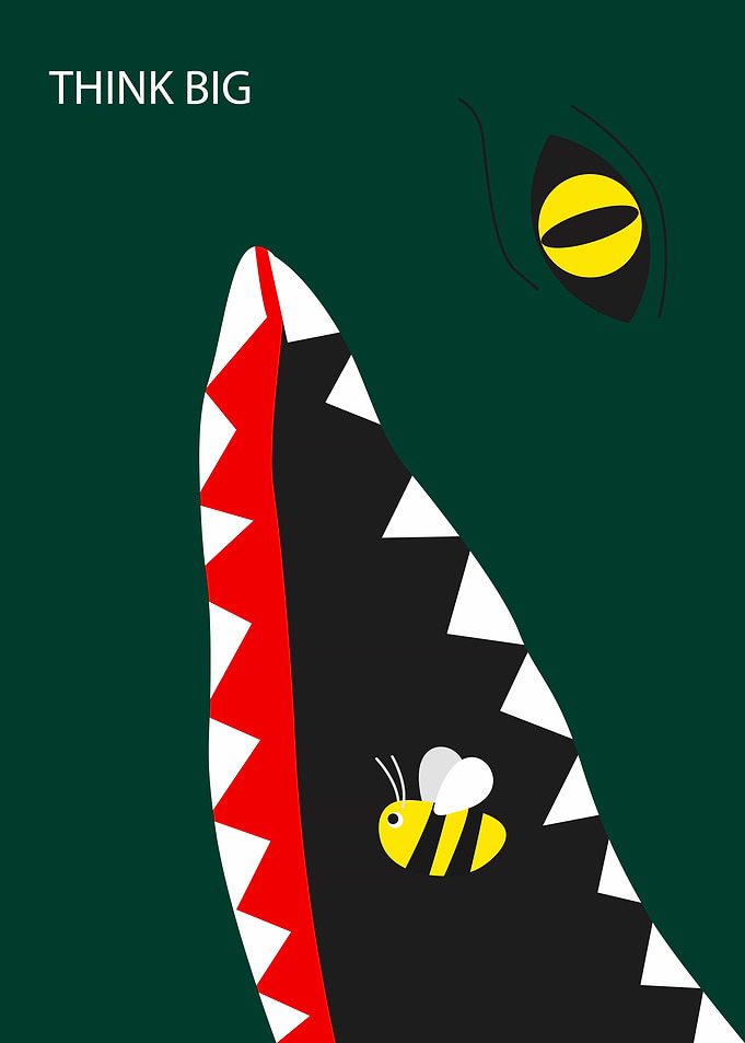 A Crocodile and A Bee