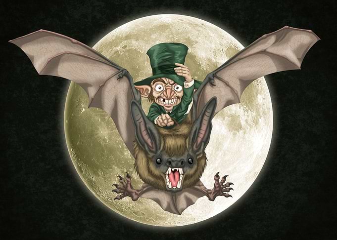 LEPRECHAUN ON A BAT