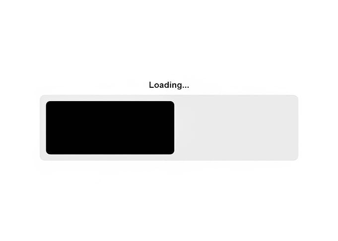 In Loader bar round text m