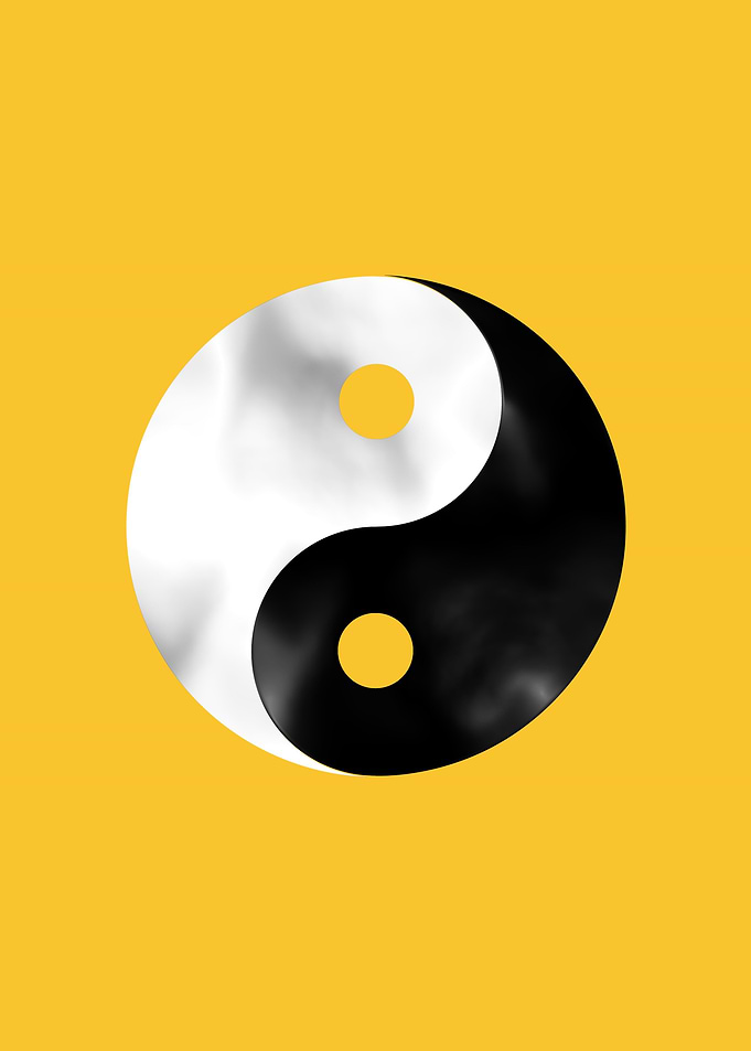 Yin yang symbol plastic wr