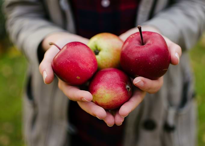 3 apple in my hand