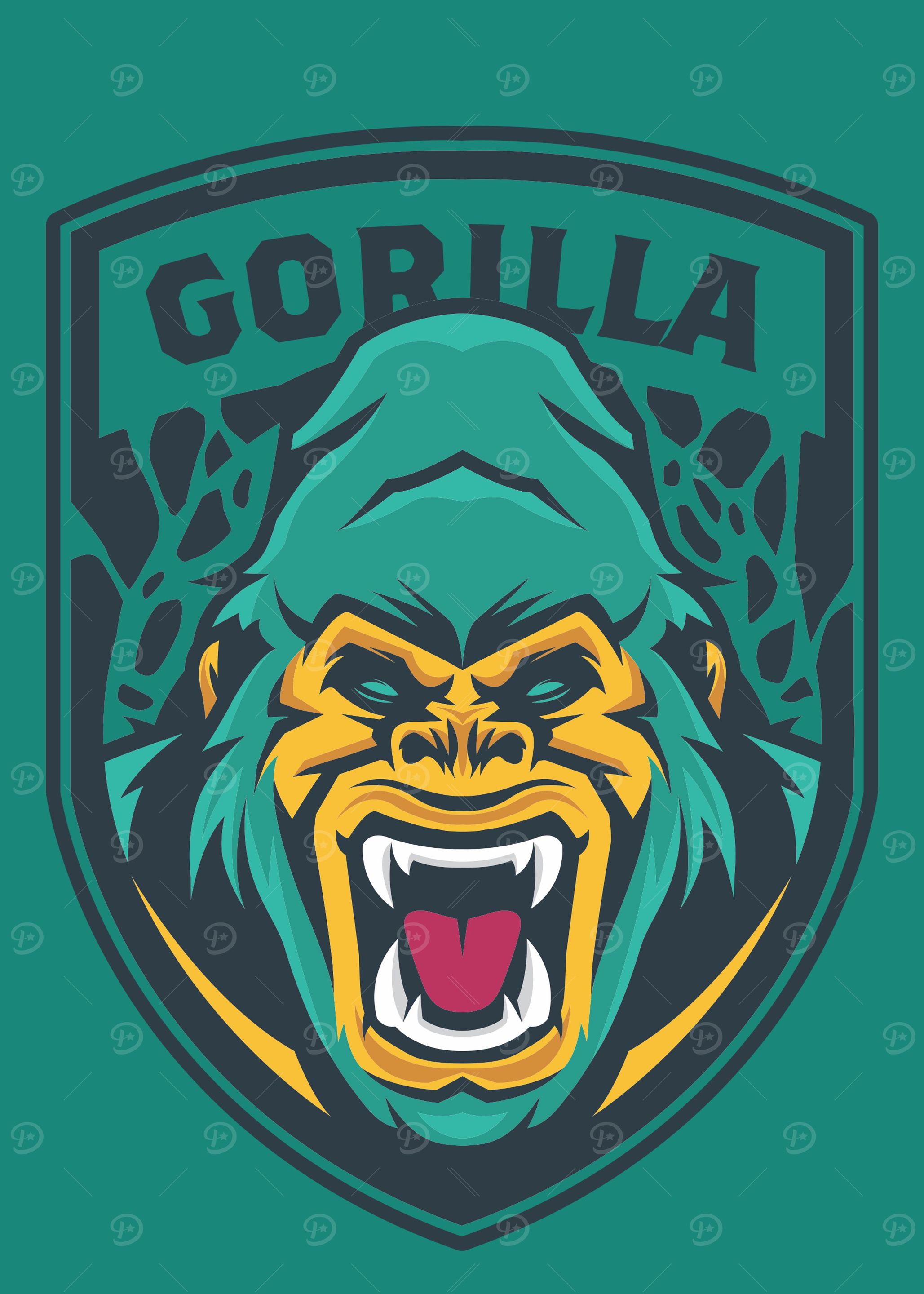 Gorilla Face Vector Art