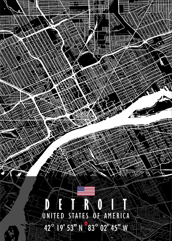 DETROIT MAP USA