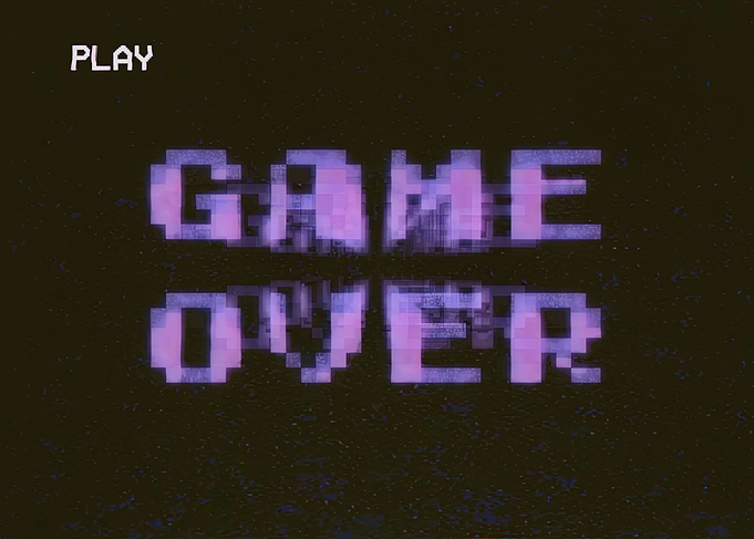 Game over 8bit ear vhs