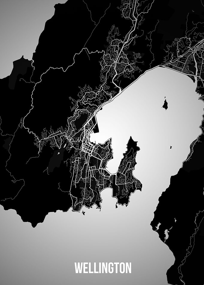 Wellington dark map