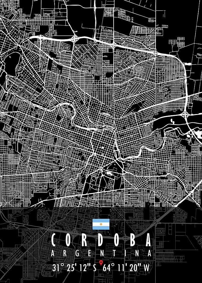 CORDOBA MAP ARGENTINA