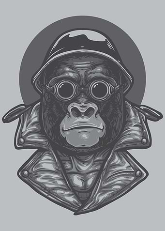 Gorilla Face Vector Art