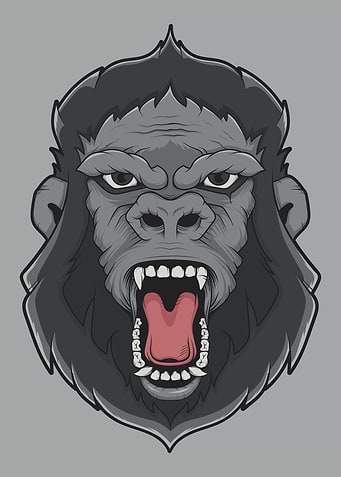 Gorilla Face Vector Art