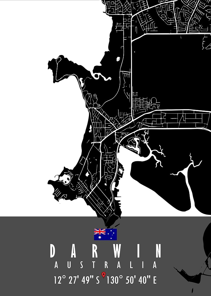 DARWIN MAP AUSTRALIA