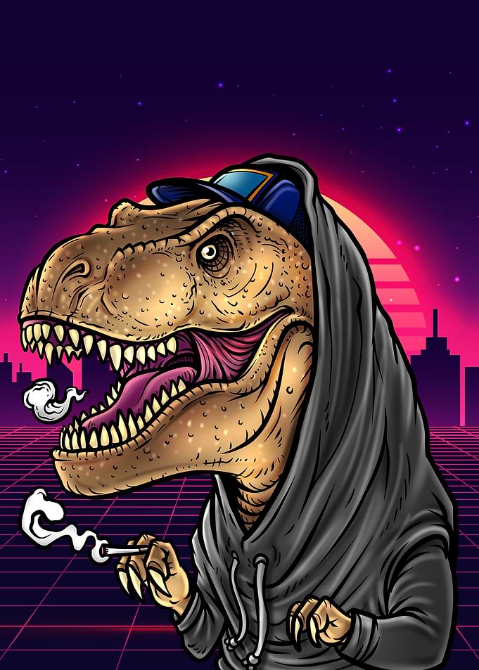 Retro Tyrannosaurus TRex