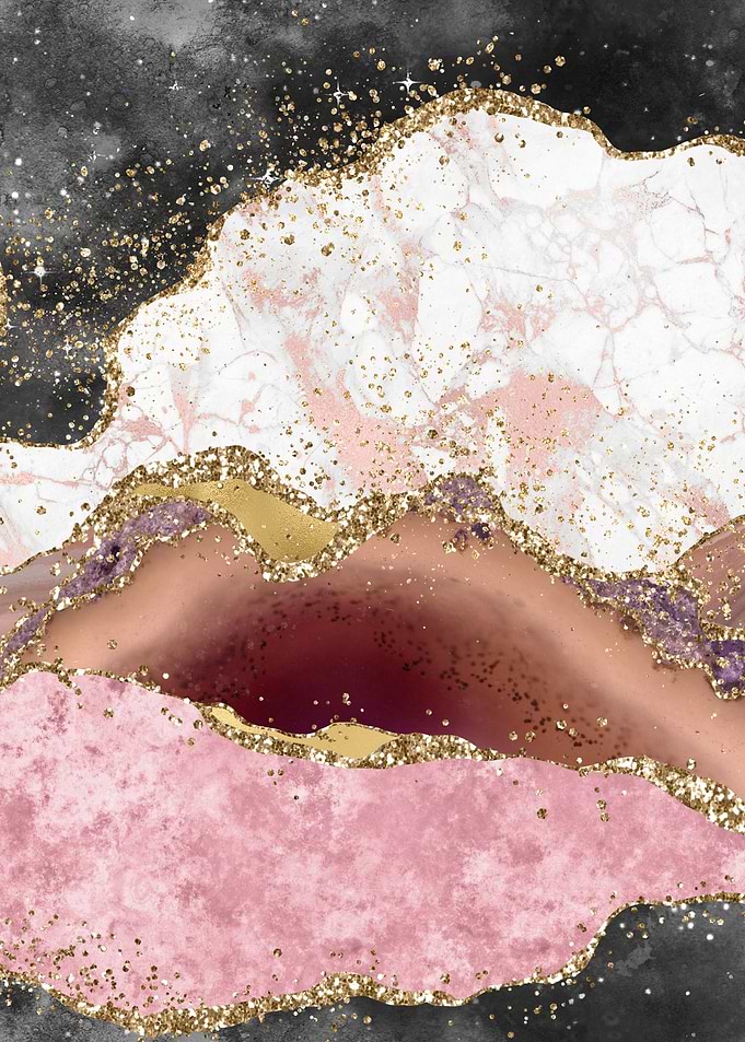 Pink Glitter Agate 01