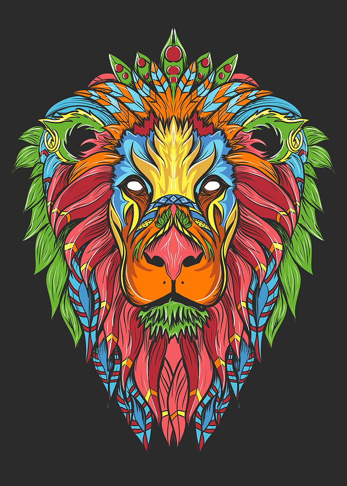 Lion Angry Pop Art