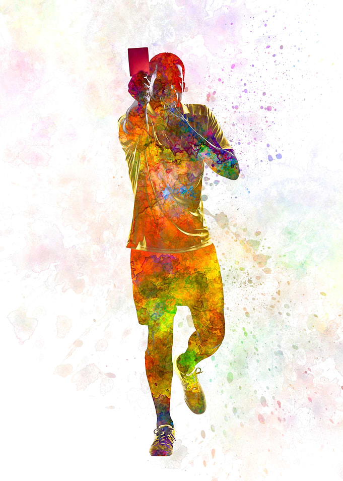 Referee in watercolor