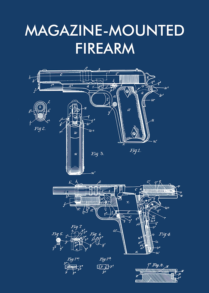 MAGAZINE FIREARM DUAL BLUE