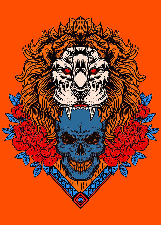 Lion Angry Pop Art