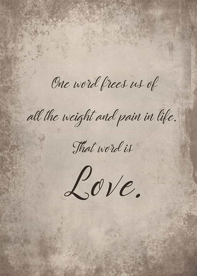 One word Love