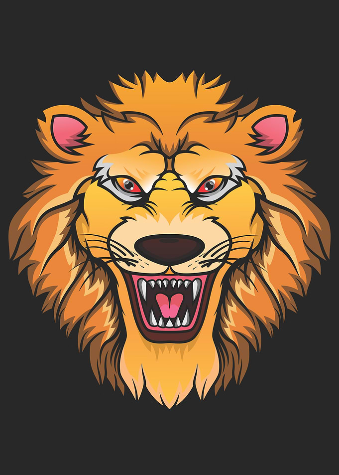Lion Angry vector art