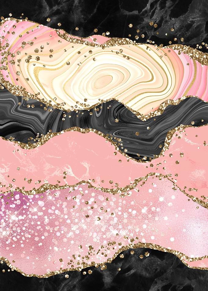 Pink Glitter Agate 05