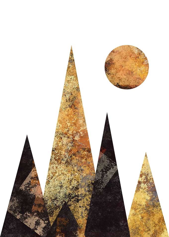 Gold Mountain Wall Art