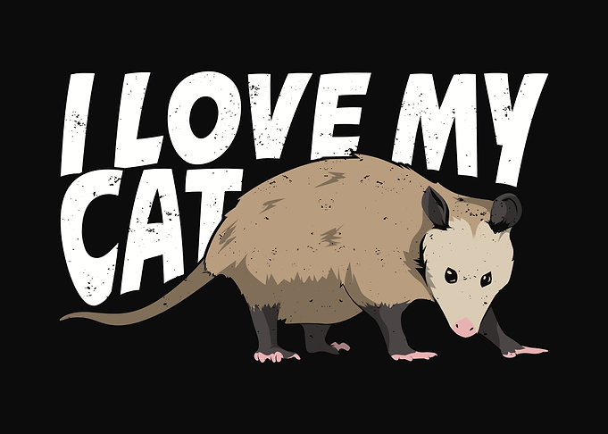 Funny Opossum Design