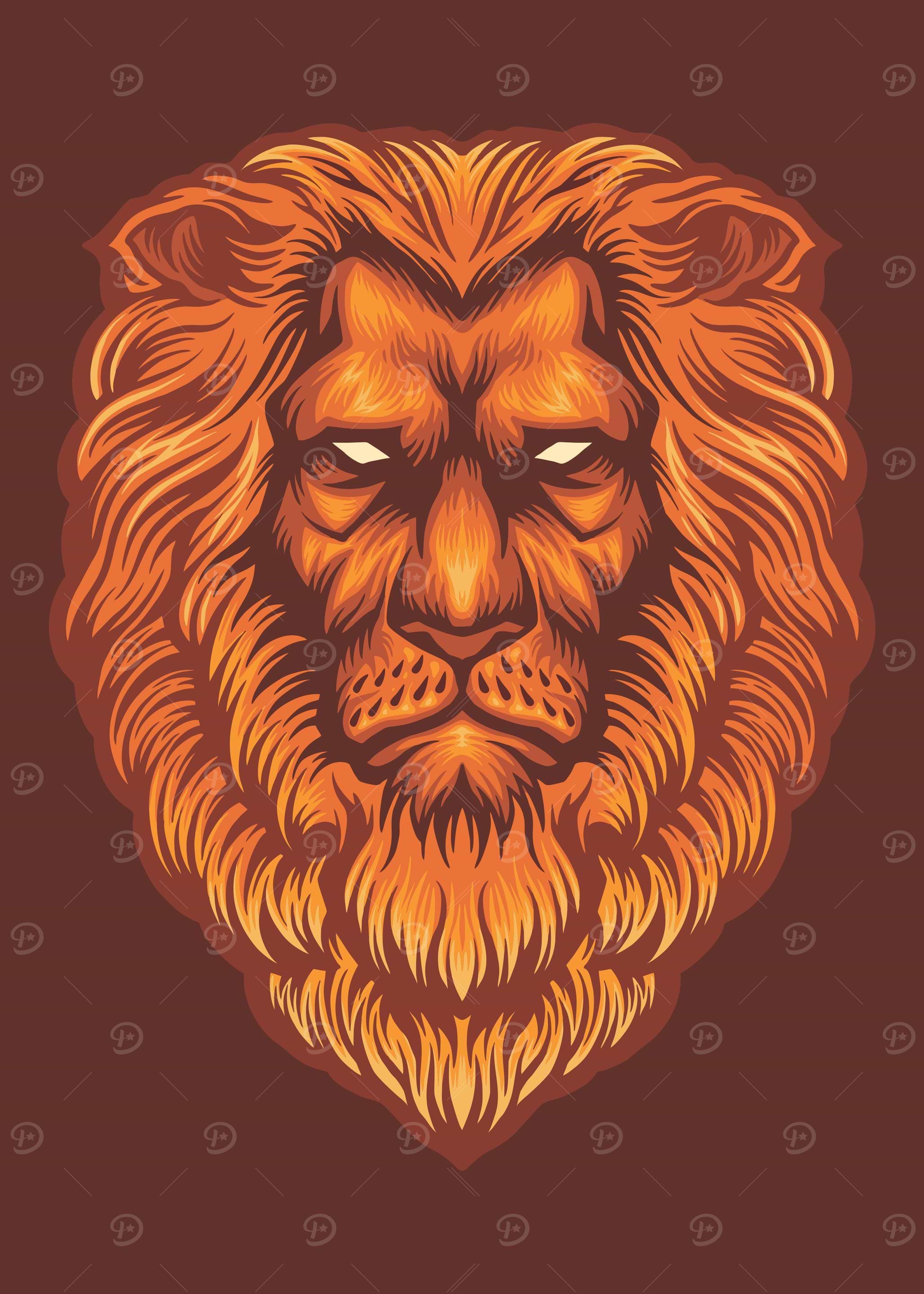Lion Angry vector art