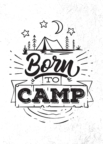 Born to Camp Camping Art