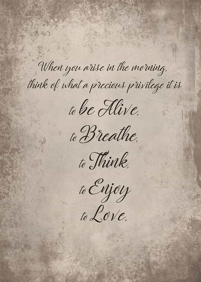 To be alive