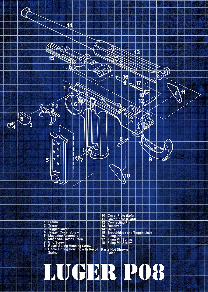 Luger P08 Blueprint