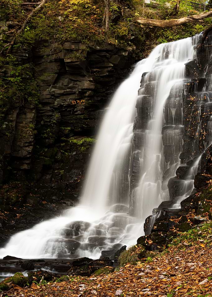 Autumn waterfall in Japan