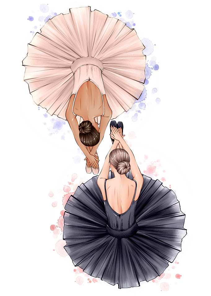Two little ballerinas