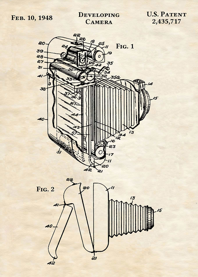 CAMERA VINTAGE BLUEPRINT